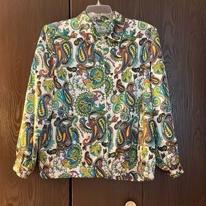 Vintage Da- Rue of California silky long sleeved jacket. Size XL